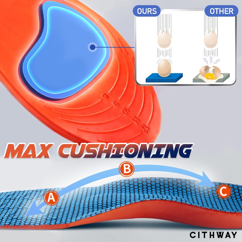 Cithway™ Shock-Absorbing Orthotic Sports Shoe Insoles